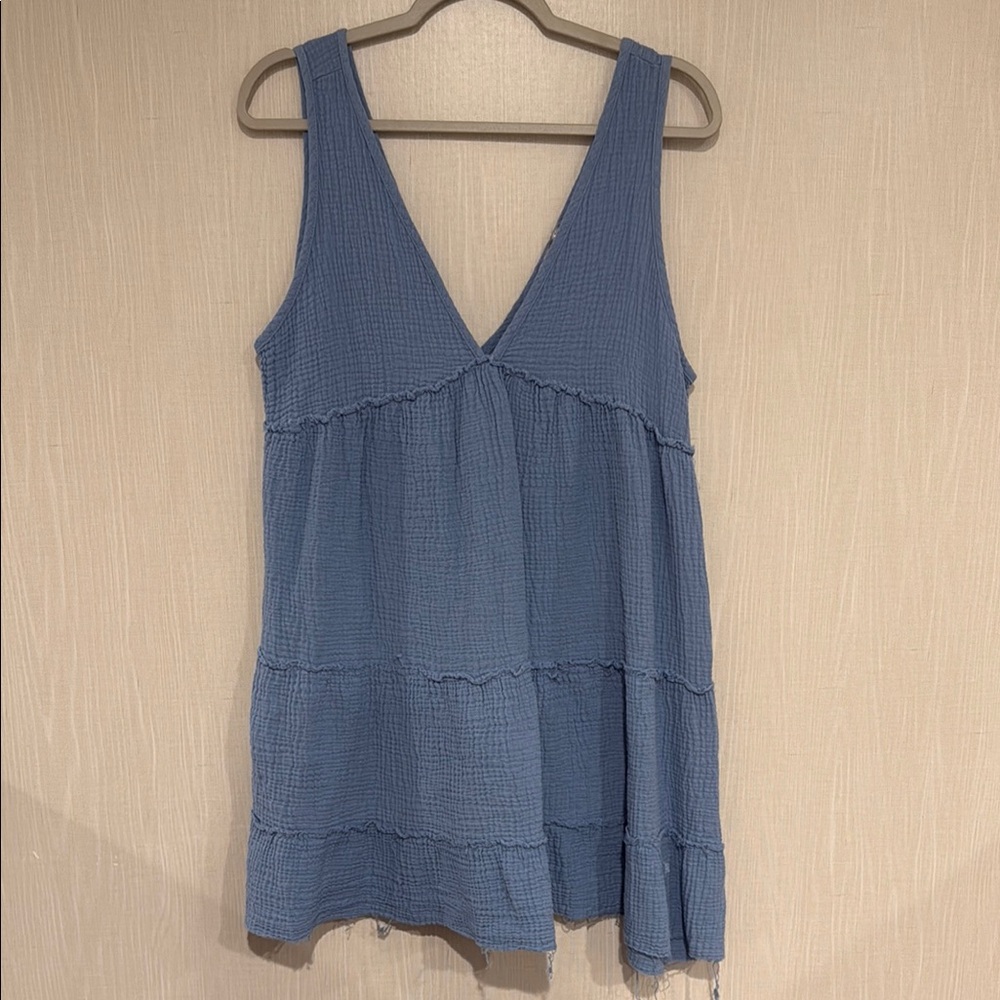 Elegant Blue Mini Dress